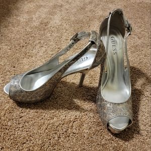 Guess Silver Heels